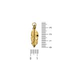 Pingente Folha Ouro 12 mm