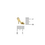 Pingente Sapatinho Ouro 12 mm