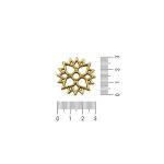 Pingente Flor Vazada Ouro 31 mm