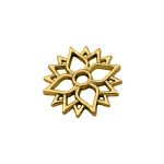 Pingente Flor Vazada Ouro 31 mm