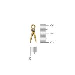 Pingente Compasso Ouro 6 mm