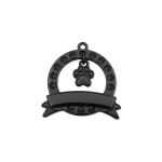 Pingente Medalha Canina Grafite 28 mm