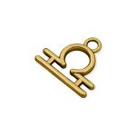 Pingente Signo Libra Ouro 19 mm