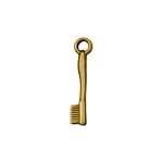 Pingente Escova Ouro 4 mm
