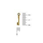 Pingente Escova Ouro 4 mm