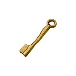 Pingente Escova Ouro 4 mm