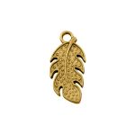 Pingente Folha Ouro 12 mm