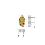 Pingente Folha Ouro 12 mm
