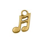 Pingente Letra Musical Ouro 11 mm
