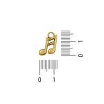 Pingente Letra Musical Ouro 11 mm