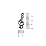 Pingente Musical Grafite 13 mm