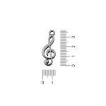 Pingente Musical Níquel 13 mm
