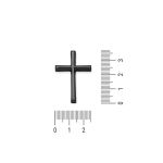Pingente Crucifixo Grafite 25 mm