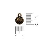 Pingente Flor  Ouro Velho10 mm