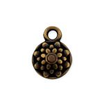 Pingente Flor  Ouro Velho10 mm