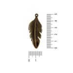 Pingente Folha Ouro Velho 19 mm