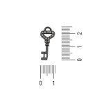 Pingente Chave Prata velha 6 mm