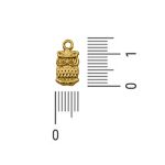 Pingente Coruja Ouro 7 mm