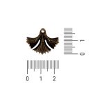 Pingente Leque Ouro Velho 23 mm