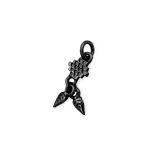 Pingente Folhas Grafite 8 mm
