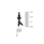 Pingente Folhas Grafite 8 mm