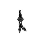 Pingente Folhas Grafite 8 mm