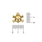Pingente Caveira Ouro 20 mm