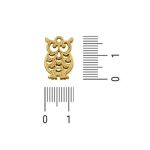 Pingente Coruja Ouro 12 mm