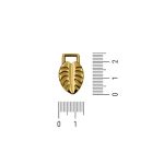 Pingente Folha Ouro 15 mm
