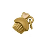 Pingente capcake Ouro 10 mm