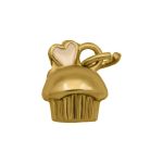 Pingente capcake Ouro 10 mm