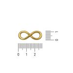 Pingente Infinito Ouro 12 mm