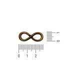 Pingente Infinito Ouro V 12 mm