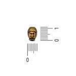 Passador Buda Ouro V 8 mm - PI1803-1