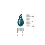 Pingente Búzios Turquesa 13 mm