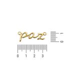 Pingente Paz Ouro 12 mm