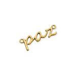 Pingente Paz Ouro 12 mm