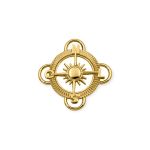 Enfeite Rosa dos Ventos Ouro 43 mm