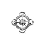 Enfeite Rosa dos Ventos Níquel 43 mm