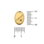 Pingente Felicidade Ouro 14 mm