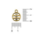 Pingente Redondo Ouro 15 mm