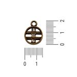 Pingente Redondo Ouro V 15 mm