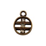 Pingente Redondo Ouro V 15 mm