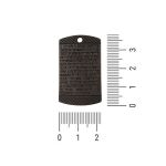 Pingente Dez Mandamentos Preto Fosco 22 mm