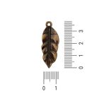 Pingente Folha  Ouro Velho13 mm - GI6015-3