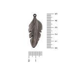 Pingente Folha Prata V 19 mm
