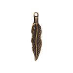 Pingente Folha  Ouro Velho 9 mm