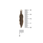 Pingente Folha  Ouro Velho 9 mm