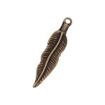 Pingente Folha  Ouro Velho 9 mm