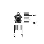 Pingente Telefone Grafite 9 mm